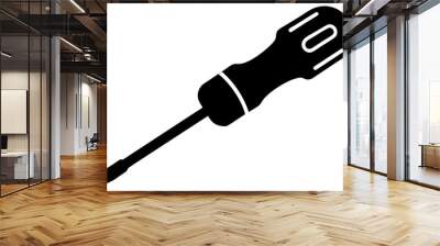 Screwdriver vector | vector silhouette illustration on white background Wall mural