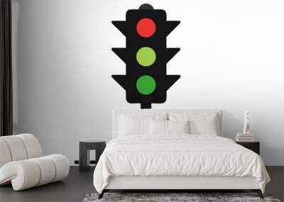 Traffic light | isolated vector illustration on white background Wall mural