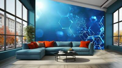 Abstract geometric medical science background  Wall mural