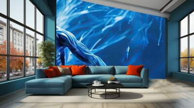 background blue human muscle Wall mural