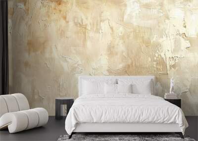 beige canvas pattern  oil paint texture  background  Wall mural