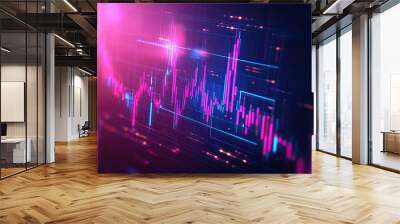 business vector illustration design Stock market charts or Forex trading charts for business and finance ideas Wall mural