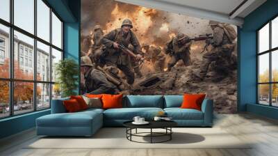 Conflict and War Wall mural