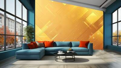 Minimal geometric golden light background abstract design Wall mural