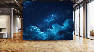 Night Sky Picture   Beautiful digital image. outdoor  night  cloud  nature  sky  landscape  star Wall mural