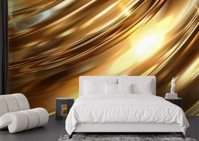 rushed metal texture. gold background. Vector illustration Wall mural