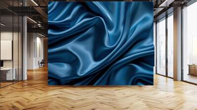 abstract background luxury cloth or liquid wave or wavy folds of grunge silk texture satin velvet material or luxurious Christmas background or elegant wallpaper design, background, ai Wall mural