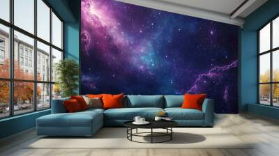 background with stars, space galaxy background, background with space, galaxy in the space with stars, ai Wall mural