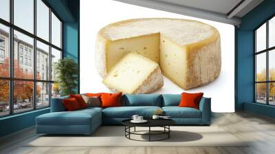 cheese, isolated on white background, clipping path, full depth of field , ai Wall mural