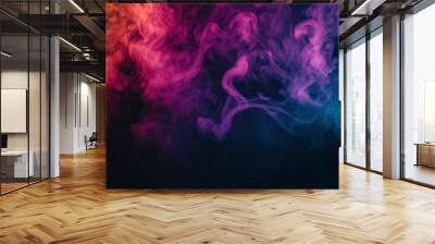 dark background with smoke, dark colors with smoke, smoke in the dark, dark banner , ai Wall mural