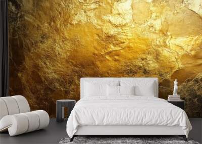 Gold shiny wall abstract background texture, Beatiful Luxury and Elegant , ai Wall mural