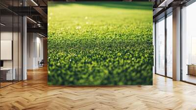 Green turf grass texture and background. Green grass field. Green grass for golf course, soccer, football, sport. Green grass field for golf course, soccer, football, sport , ai Wall mural