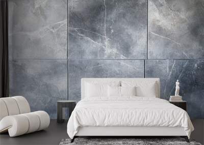 grey floor tiles surface, texture of the stone light gray. Background , ai Wall mural