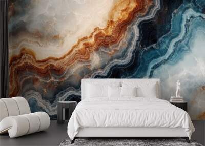 marble texture, abstract background , ai Wall mural