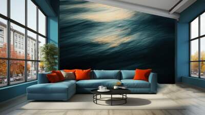 Surface of the ocean at dusk motion blur , ai Wall mural