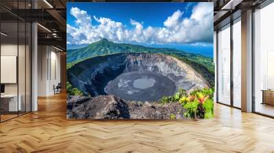 The crater of the Volcano Cerro Negro at Leon, Nicaragua, ai Wall mural