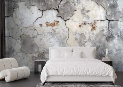 The pattern of surface wall concrete for background. Abstract of surface wall concrete for vintage background. Rusty damaged to surface wall. Wall texture for background, ai Wall mural