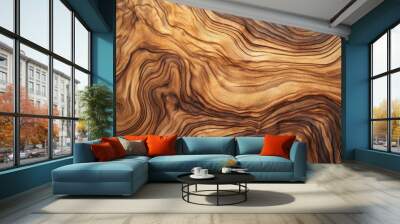 Wood texture with natural pattern , ai Wall mural