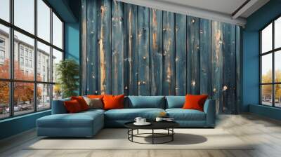 Wooden background , ai Wall mural