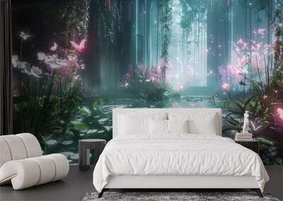 Enchanted Forest Pond Wall mural