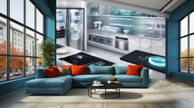 Modern Kitchen with Smart Appliances Wall mural