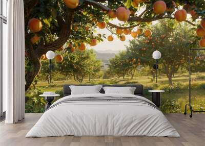 Peach Orchard in Summer Wall mural