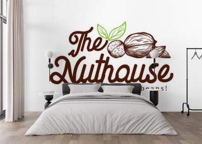 The Nut house logo design Wall mural