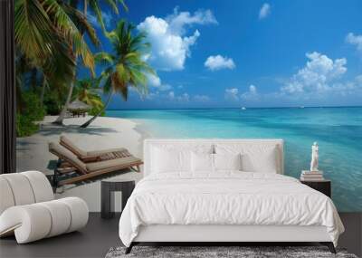 Tranquil Beach Escape Wall mural