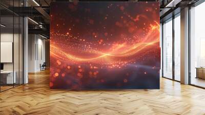 Colorful gradient fluid flow smoke in mesh colorful ink, abstract galaxy background with the colorful mesh color with glowing dots, modern background in gradients color smoke of the texture Wall mural