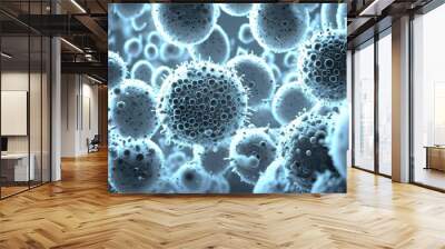 close up, white blood cells, 8k.  Wall mural