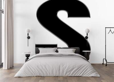 3d black dollar sign Wall mural