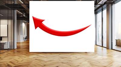 3D red arrow symbol. Arrow in 3d red arrow icon for app, web digital illustration design. Wall mural