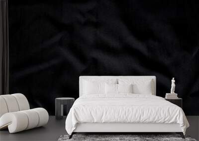 black fabric background Wall mural