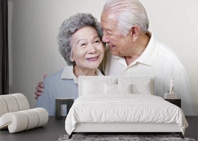 senior asian couple Wall mural