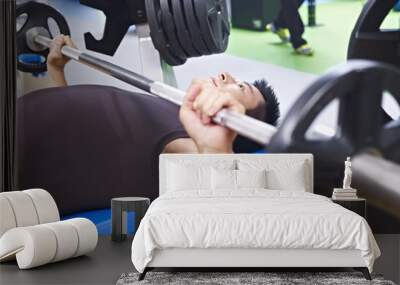 weightlifting in gym Wall mural