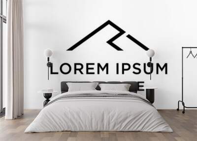 Initial AR With Mountain Logo Design Template Wall mural