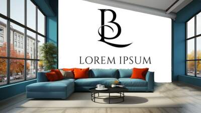 initial BL Logo Design vector Wall mural