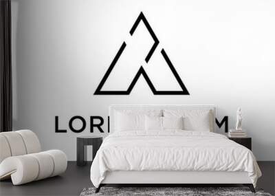 Initial letter logo AW, WA,  logo template Wall mural