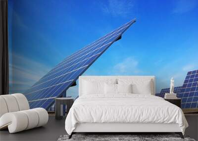 Central of photovoltaic panels. Wall mural