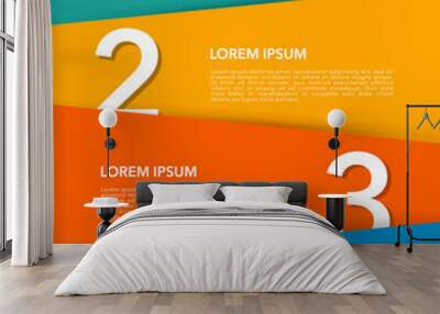 4 steps infographic poster. Vector illustration. Wall mural