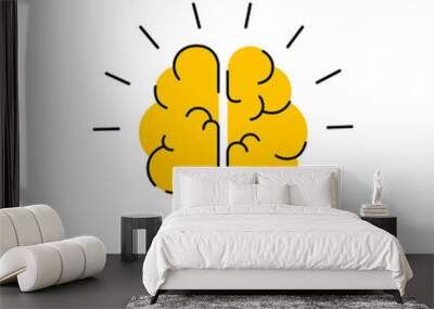 Creativity idea brain light bulb Wall mural