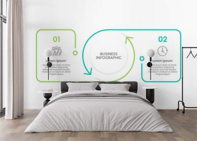 HR and Time Business Process. Infographic Design Template. Business Presentation, Report ,Strategy and Planning. Vector Illustration. Wall mural