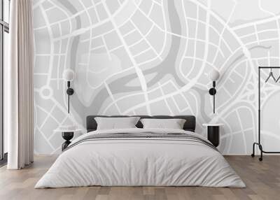 Abstract city map banner. Wall mural