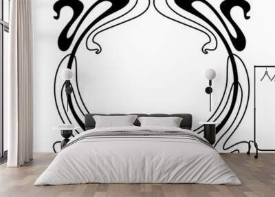 Frame with Art Nouveau ornament. Wall mural