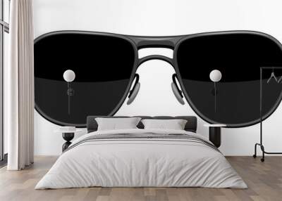 Illustration of stylish sunglasses. Wall mural