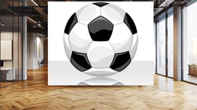 Soccer ball illustration on white background. Sports illustration Wall mural