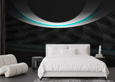 Abstract black and blue background Wall mural