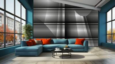 Abstract grey background vector Wall mural