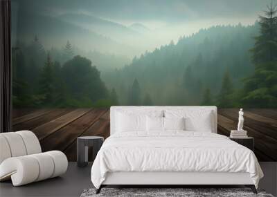 Product display boreal forest background Wall mural