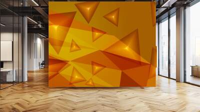 Triangle light gold background for presentation Wall mural